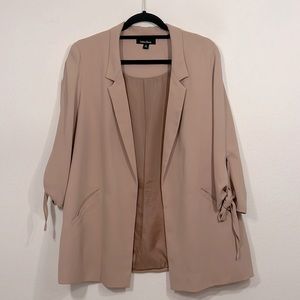 Lea & Viola Blazer Jacket, Size L, Light Tan
